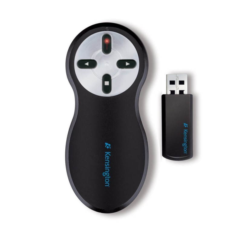Kensington Wireless 2.4 GHz USB Presenter and Red Laser Pointer - Compatible with PowerPoint and KeyNote
