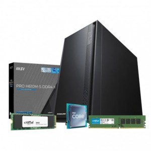 PCBuilder Intel i3-14100 OFFICE Master Windows 11 Pro Desktop PC