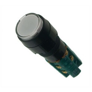 Illuminated White Latching Round Panel Mount Push Button Switch