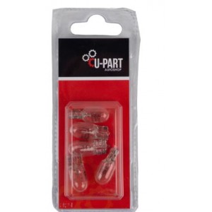 U-PART Globe 12V 5W Wedge GLW0501 G1790 5 PACK