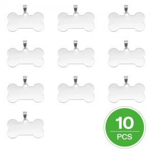 xTool Silver Bone-Shaped Dog Tags (10-Pack)