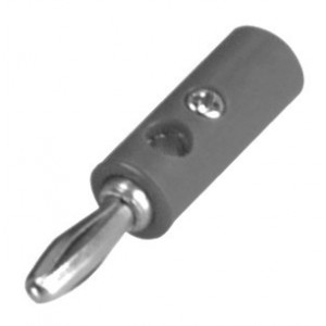Black 4mm Round Stackable Banana Plug Solder Type K296103BK