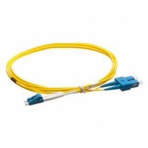 OFNR SC/UPC to LC/UPC SM Duplex Fiber Optic Patchcord 1M