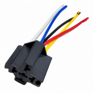 5-Pin Relay Socket In-Line with Lock Tab and 120mm Cable 260256