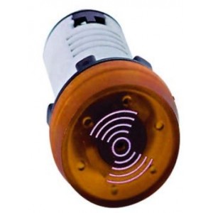 Amber 230VAC Buzzer/Beacon 22.5mm Mounting 70dB IP30
