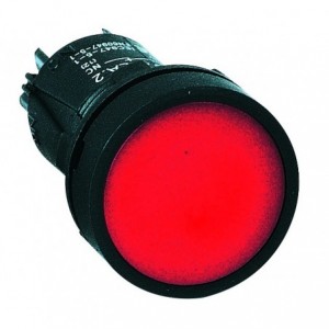 Red Economy Push Button 1 N/C 22mm