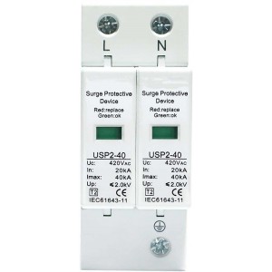 1P+N CL1+2 230V 40kA/60kA Plug-In DIN Surge Arrestor