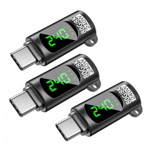 240W USB C Power Meter Tester- 80 Gbps Extension Connector | 3 Pack