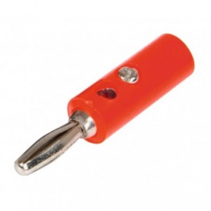 Red 4mm Stackable Screw Type Banana Plug