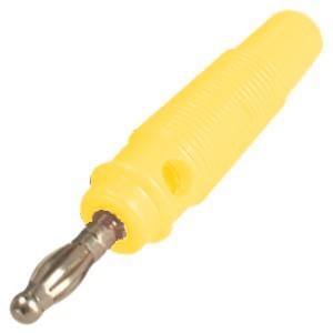 4mm Yellow Round Banana Plug K296097YL Side Stackable