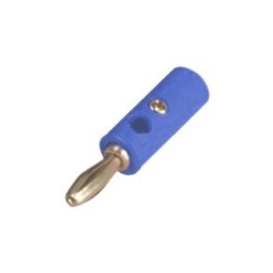4mm Blue Round Stackable Screw Type Banana Plug