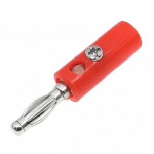 Red 4mm Round Stackable Banana Plug K296103-RD
