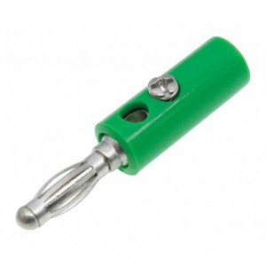 Green Round Screw Type 4mm Banana Plug