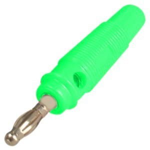 Green 4mm Round Rubber Banana Plug K296097-G