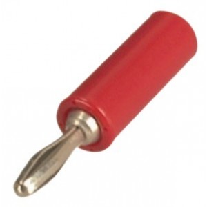Red 4mm Round Banana Plug with Clamp Wire Hold