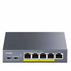 Cudy 4-Channel Gigabit PoE++ Extender - Grey