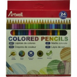 Artwell 24 Pack Assorted Colored Pencils