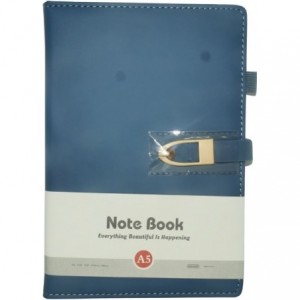Brainware A5 Blue Notebook With Magnetic Clip