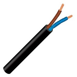 Cabtyre Cable 2 Core 1.5mm2 Black 16A Open