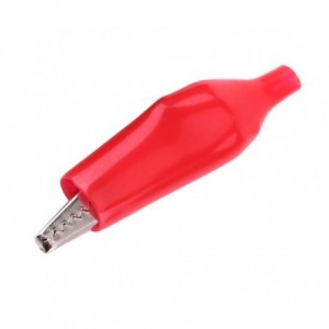 Red 31mm Crocodile Clip Insulated Vinyl Boot