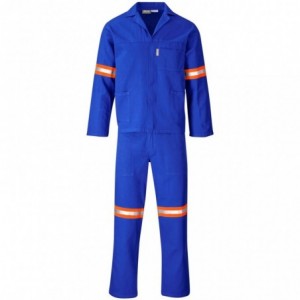 Technician 100% Cotton Conti Suit - Royal Blue &amp; Orange