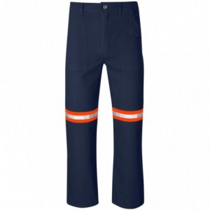 Artisan Premium 100% Cotton Pants - Orange Tape - Navy