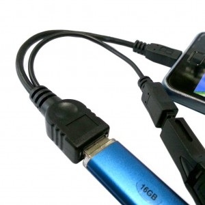 Micro USB Host OTG Cable with Micro USB Power (20cm)