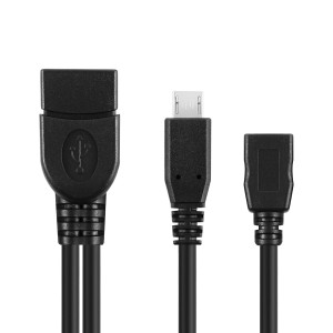 Micro USB Host OTG Cable with Micro USB Power (20cm)