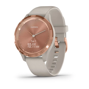 Garmin VivoMove 3S Sport | Light Sand Silicone Band with Rose Gold Hardware | USED - In Good Condition
