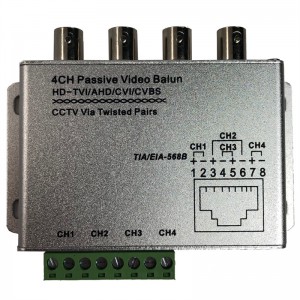 4 Channel Passive Video Balun - Transmit 4 Cameras on 1 Cable
