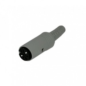 DIN Plug Socket In-Line 8-Way 270-Degree Grey K3690H