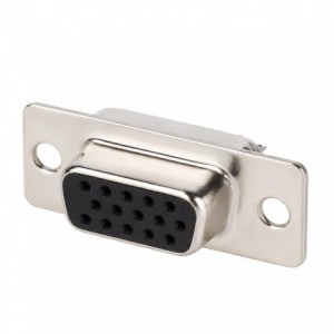 SOCKET D-SUB 15W VGA PCB SOLDER TERMINALS 15FDSOL