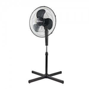 ALVA AIR – 40cm Plastic Pedestal Stand Fan (Black) – Adjustable Height