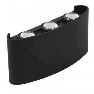 6W LED 3CCT Black ABS Up/Down Wall Light IP54