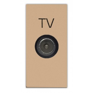 TV Coaxial Outlet Champagne 1M