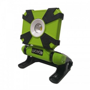 Luceco LED Rechargeable Worklight with Clamp -  9W -  IP54 Rated -  6000k White -  4hrs