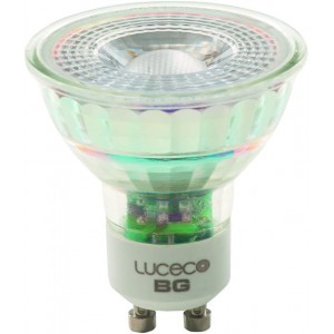 Luceco Glass GU10- 5W- 370LM Natural White- 2700k- Non-Dimmable Lamp ~ IC Driver (ECO)