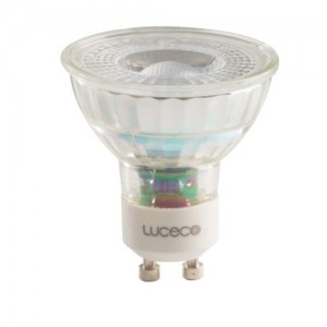 Luceco Glass GU10- 5W- 370LM Warm White- 2700k- Non-Dimmable Lamp ~ IC Driver (ECO)