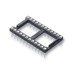IC Socket 0.6 Inch 28-Way Tulip Round Wide 17-Piece Tube ISM28T1-06