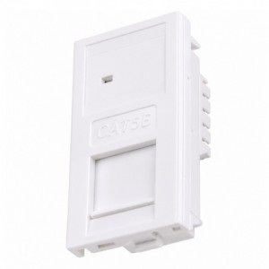 RJ45 CAT6 Module Socket Connector 25x50 White