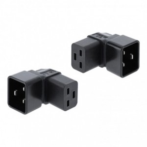Delock 80658 16A 250V Iec C20 Male To C19 Female 90° Angled Power Adapter