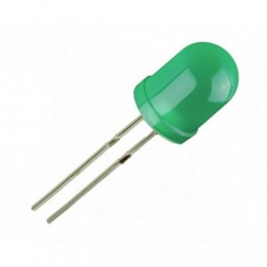 LED 10mm Super Bright Diffused Green Round 700mcd 80 Degree Q810HCG1D