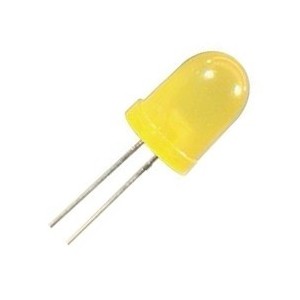 LED 10mm Diffused Yellow Round 39mcd 60 Degree