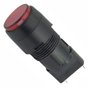 Indicator Lamp Red Round 230V D16mm B1858B-RD
