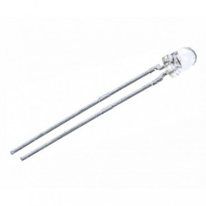 LED 3mm Clear Orange Round 1Kmcd 50D