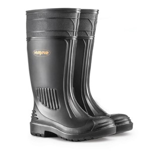 Wayne Gripper STC Gumboot Black Size 4