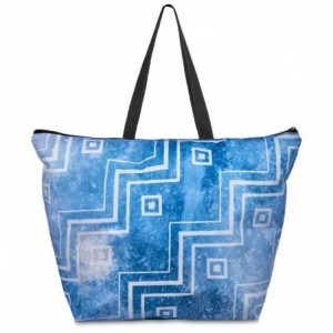Hoppla Skyline Recycled PET Stitch-Bond Shopper Bag with Zip (50x20x35cm)