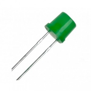 LED 5mm Diffused Green Round Flat Top 4mcd SUG15D