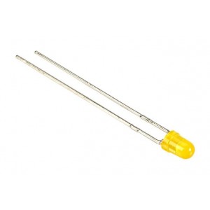 3mm Diffused Yellow Round Blinking LED 590nm 800mcd 90 Degree