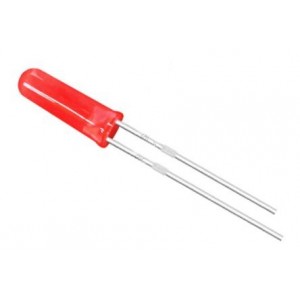 LED 5mm Diffused Red Round High Head 800mcd